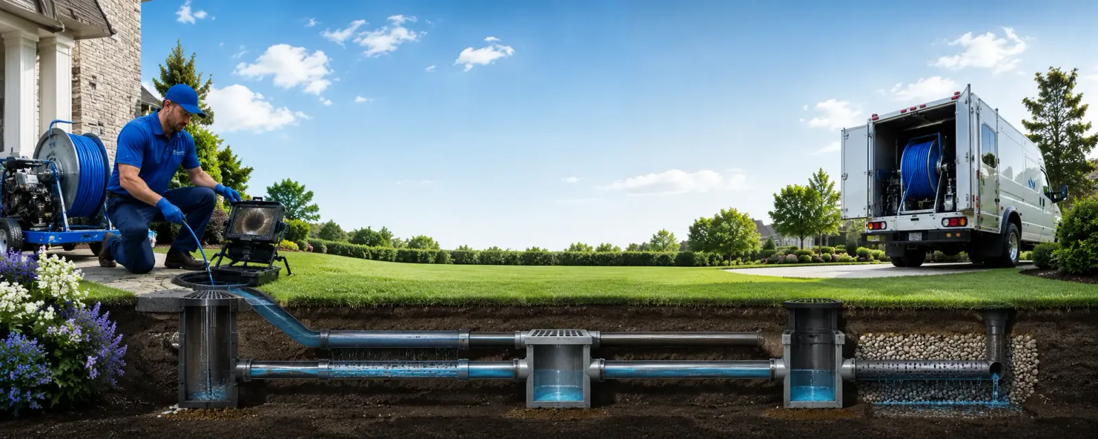 Outdoor drain cleaning information for Clayton, MO